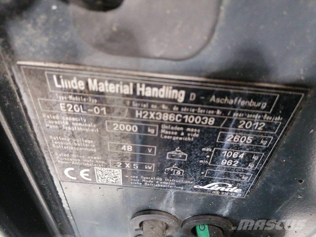 Linde E20L-01 Electric forklift trucks