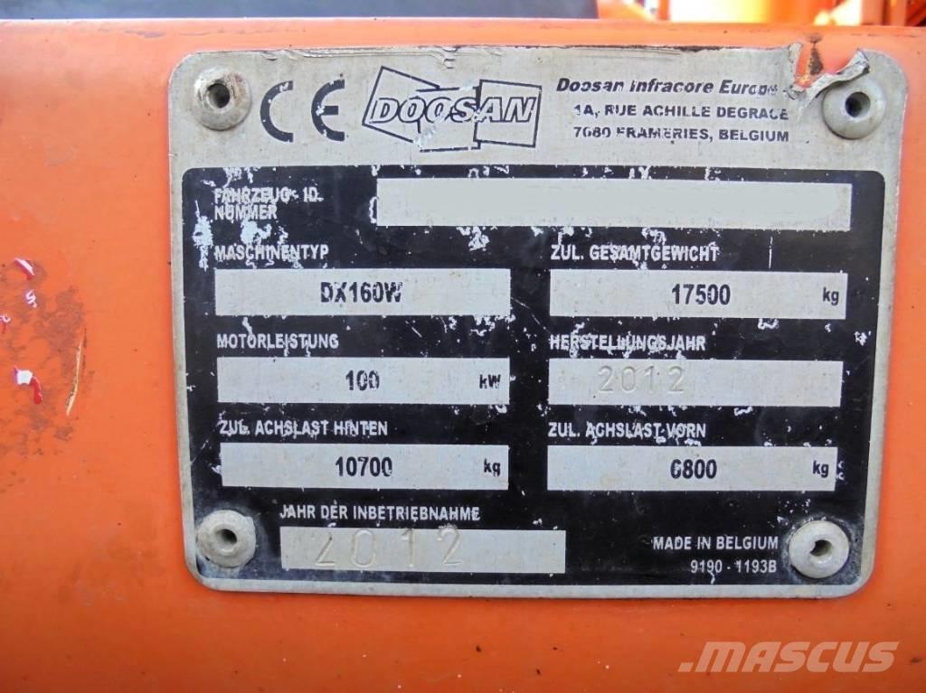 Doosan DX 160 W Wheeled excavators