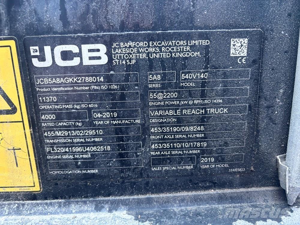 JCB 540V140 Telescopic handlers