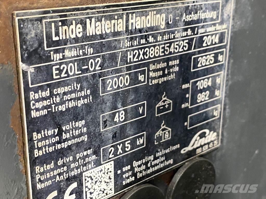 Linde E20L-02 Electric forklift trucks