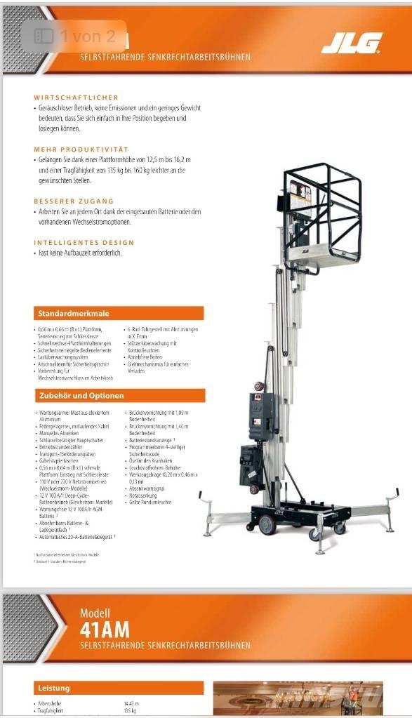 JLG 41 AM Used Personnel lifts and access elevators