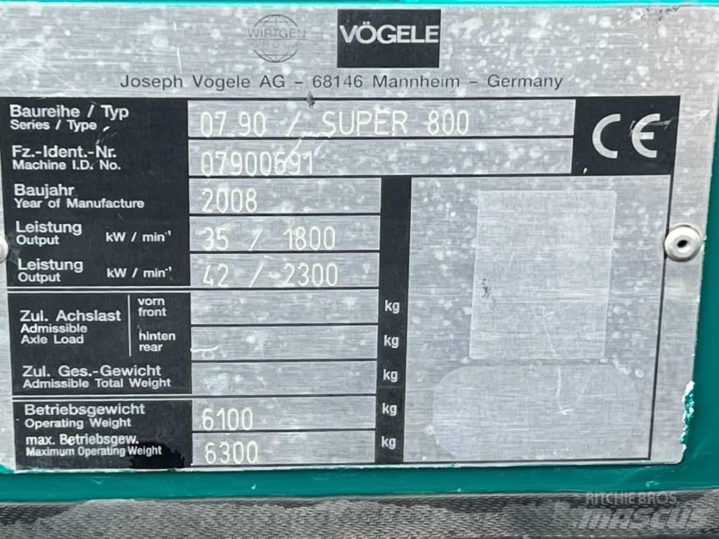 Vögele Super 800 Asphalt pavers