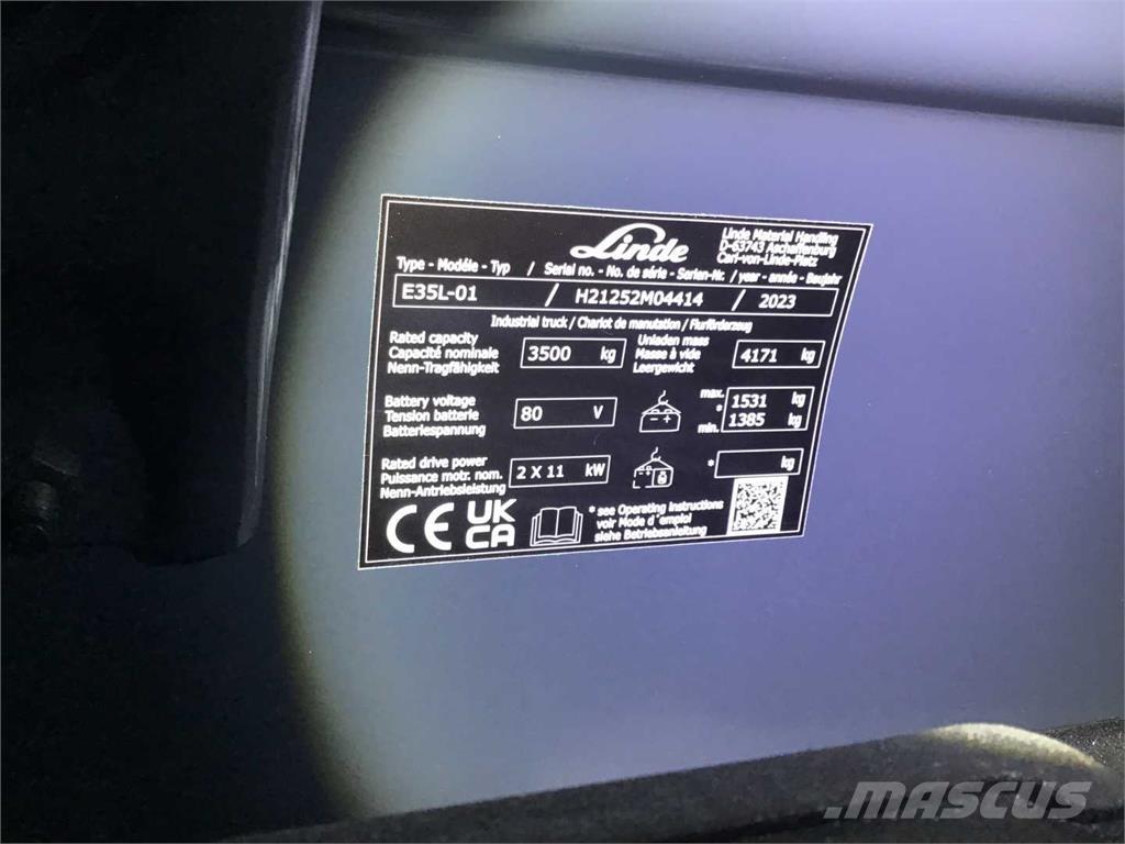 Linde E35L Electric forklift trucks