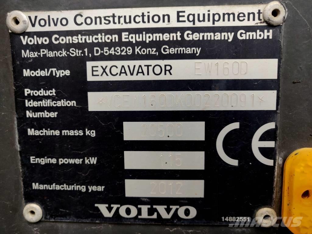 Volvo EW 160 D Wheeled excavators