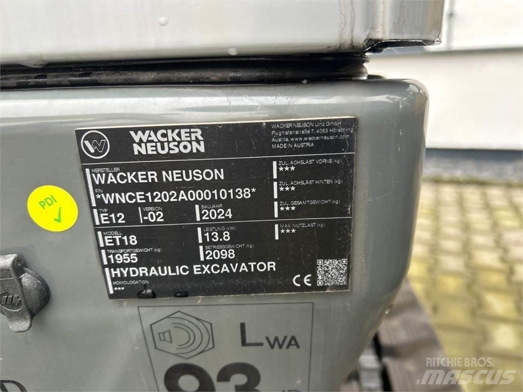 Wacker Neuson ET18 Crawler excavators