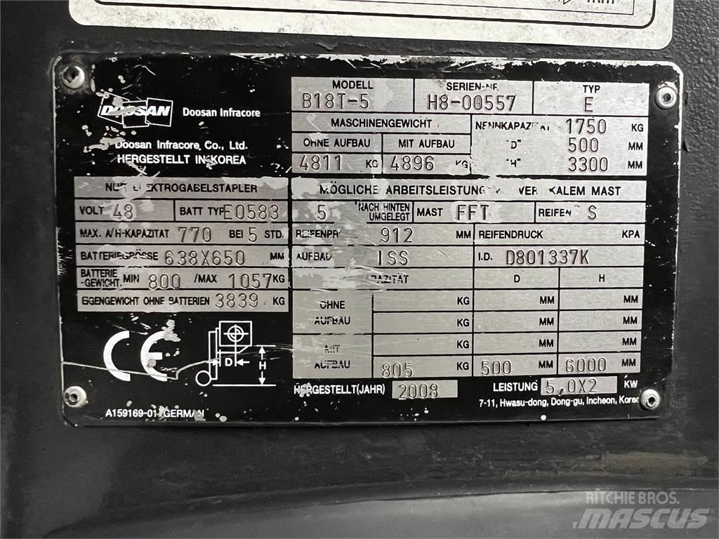 Doosan B18T-5 Electric forklift trucks