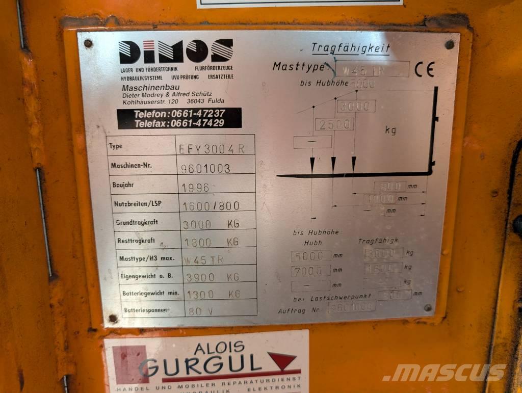 Dimos EFY3004-R Electric forklift trucks