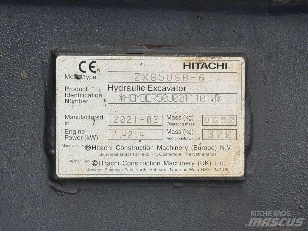 Hitachi ZX 85 US B-6 Mini excavators  7t - 12t