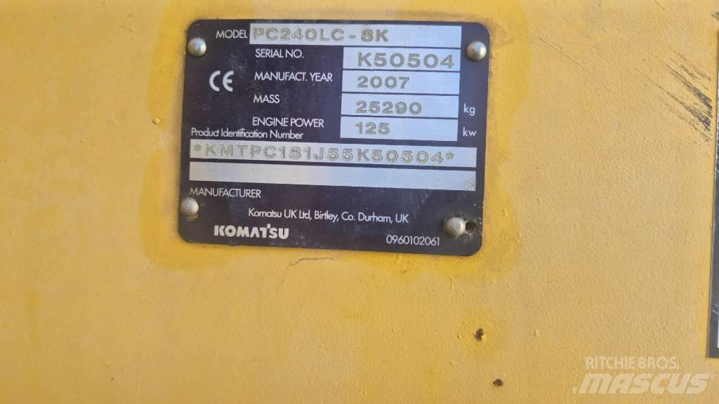 Komatsu PC240LC-8K Crawler excavators