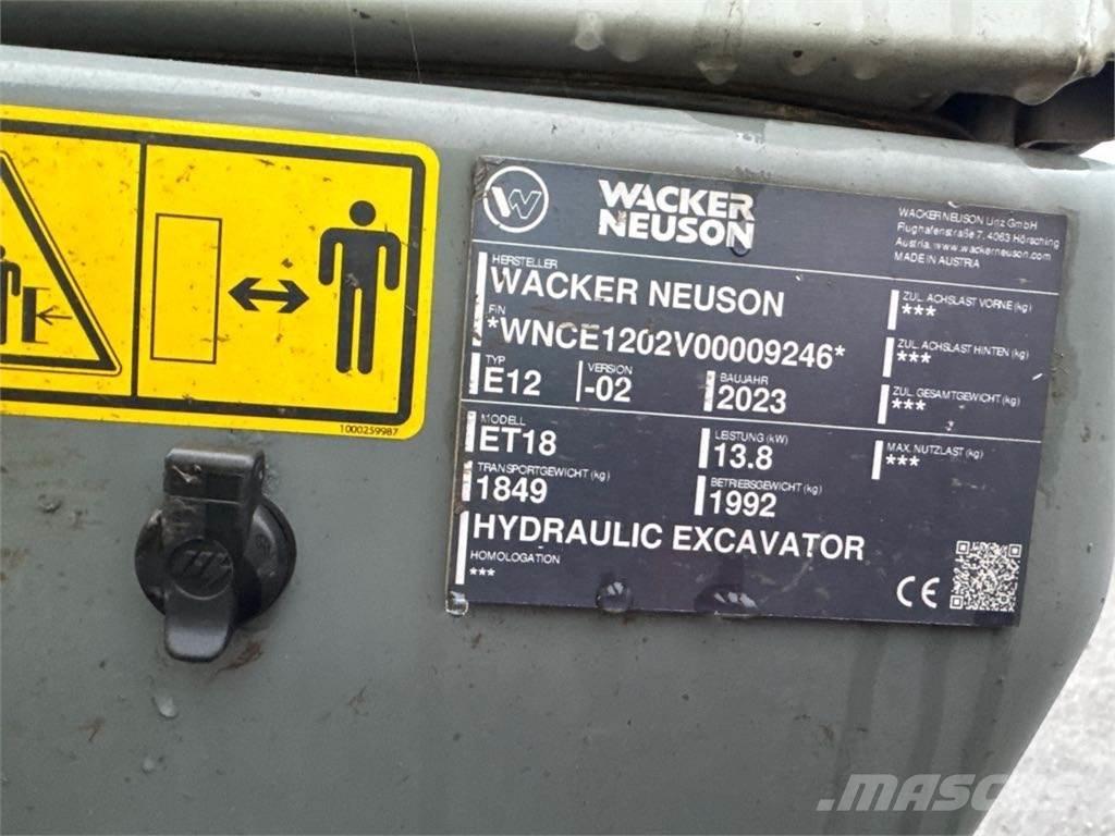 Wacker Neuson ET18 Crawler excavators