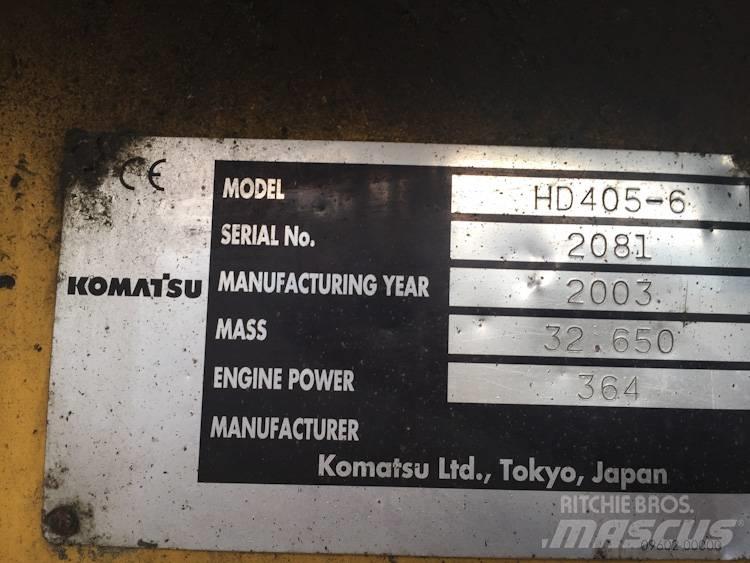 Komatsu HD405-6 Rigid dump trucks