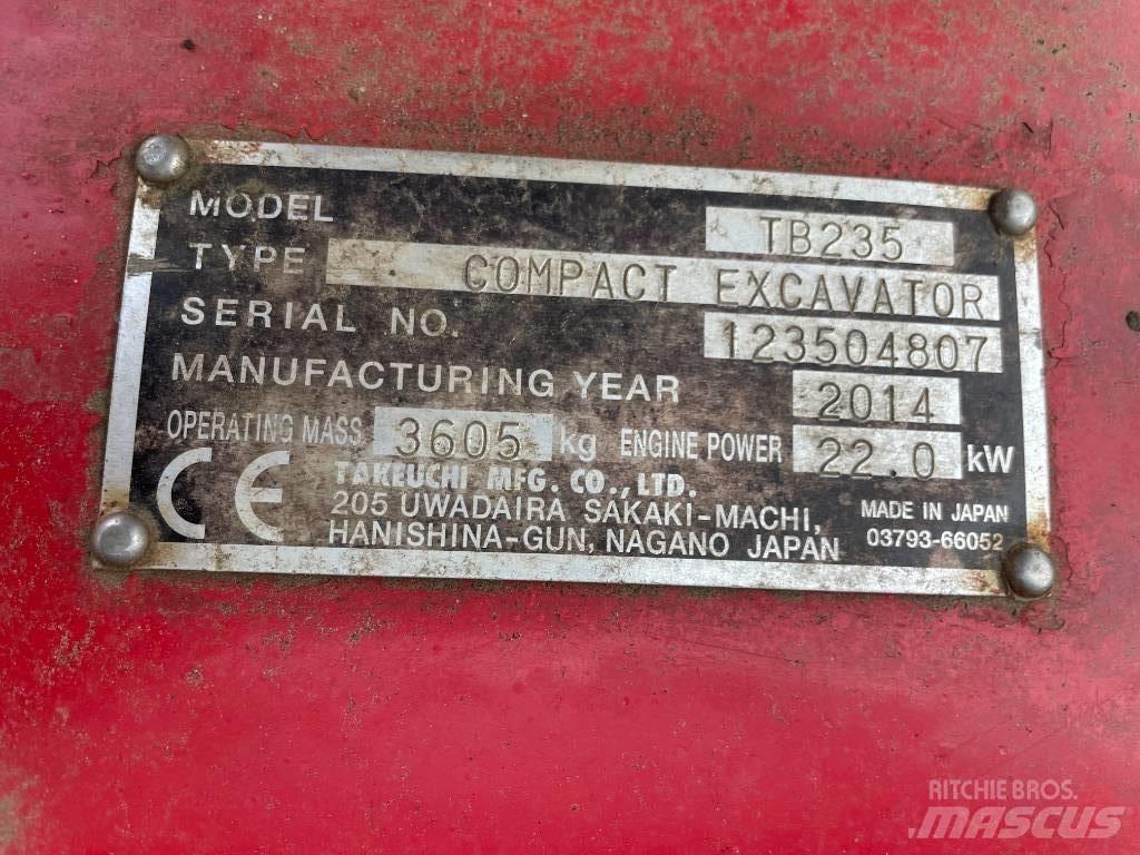 Takeuchi TB 235 Mini excavators < 7t (Mini diggers)