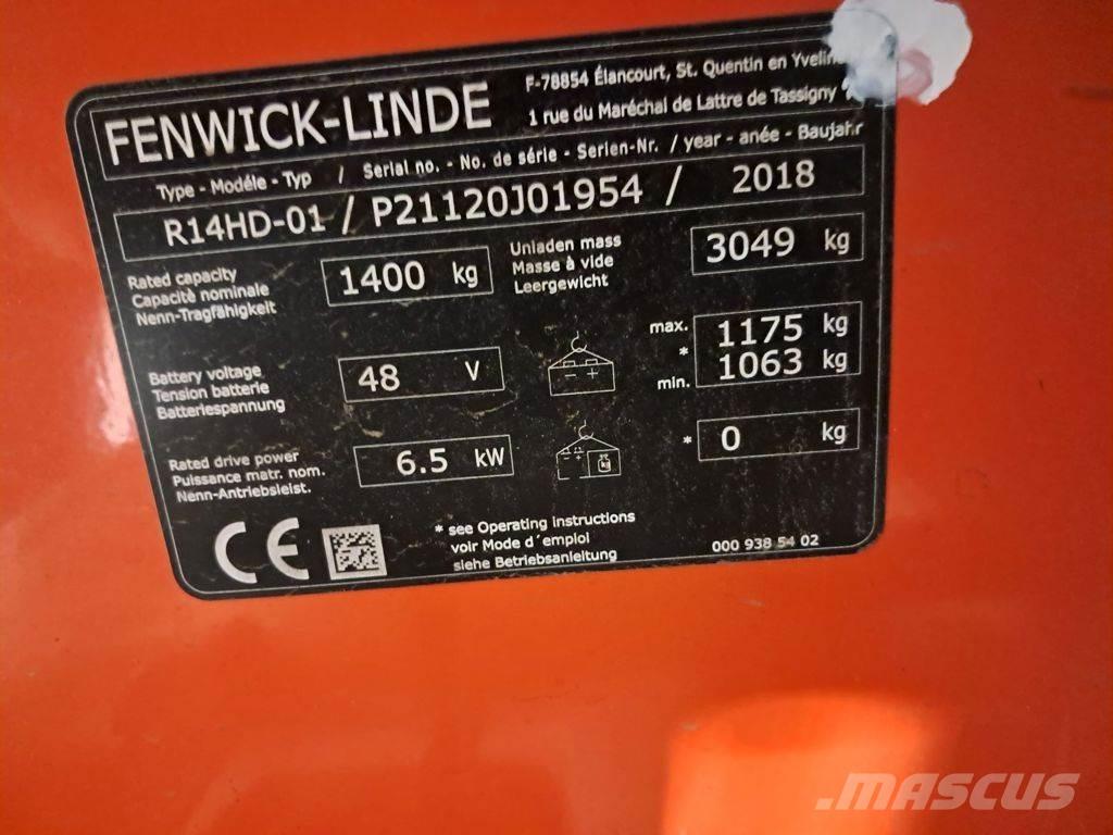 Linde R14 HD Reach truck