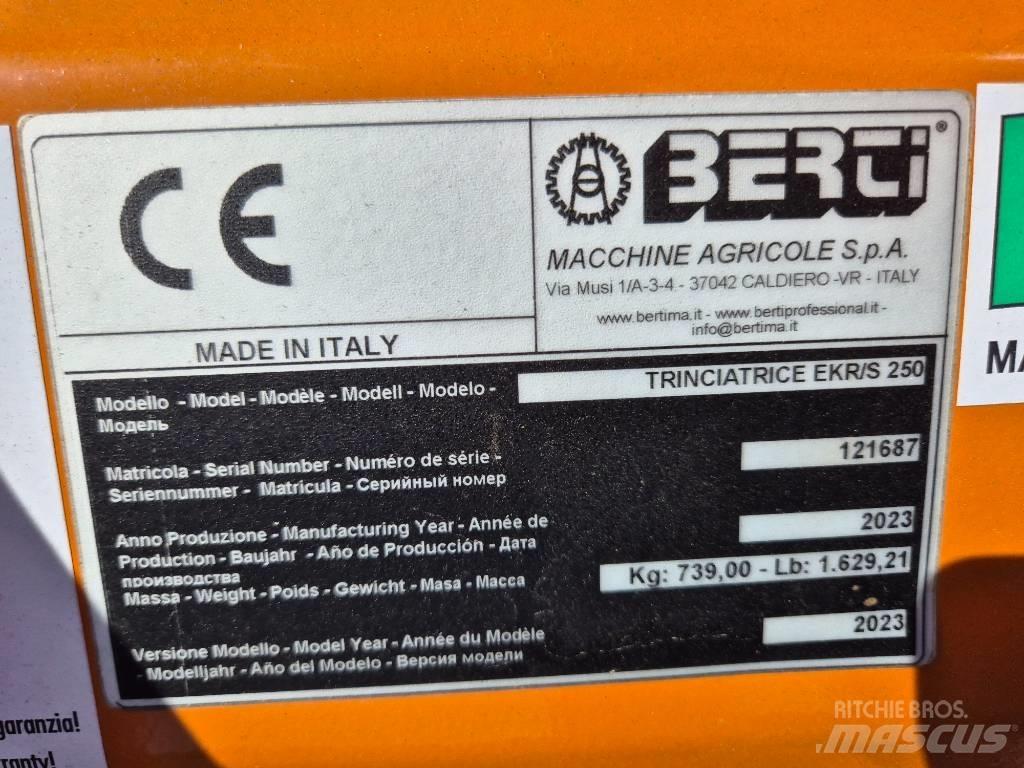 Berti EKR-S 250 Pasture mowers and toppers