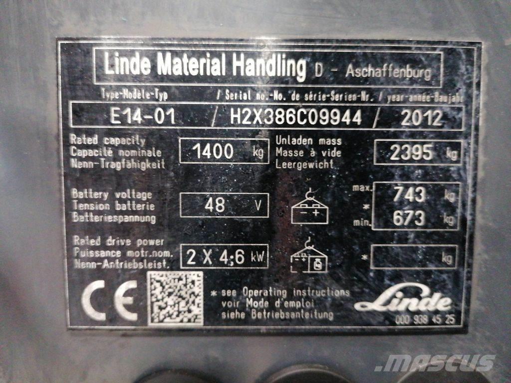 Linde E14-01 Electric forklift trucks
