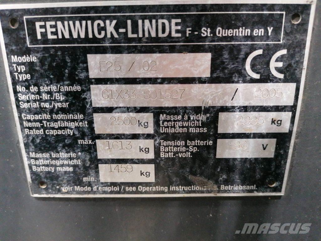 Linde E25/02 Electric forklift trucks