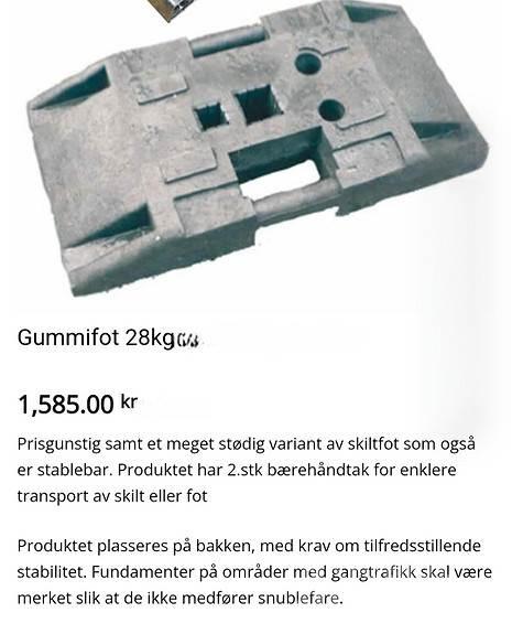  Skiltfot Other components