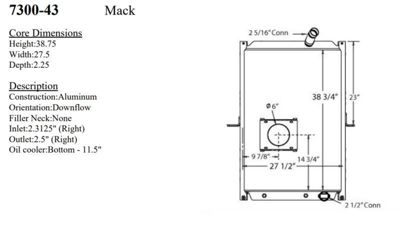 Mack MRU Radiators