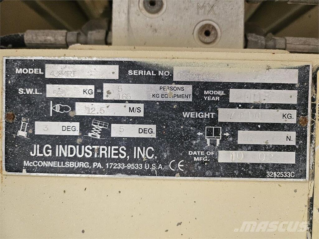 JLG 4394RT Scissor lifts