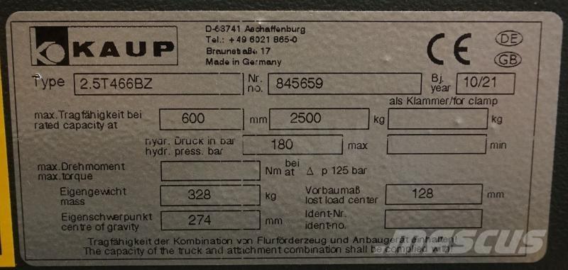 Kaup 2,5T466BZ Other components