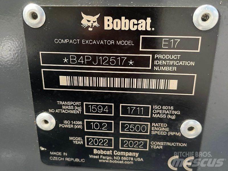 Bobcat E17 Mini excavators < 7t (Mini diggers)