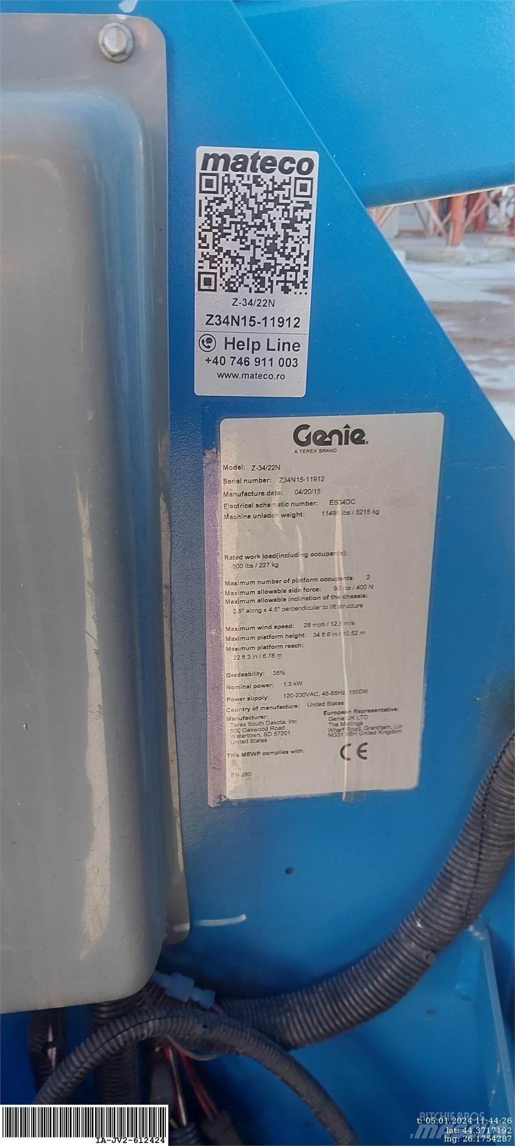 Genie Z-34/22N Articulated boom lifts