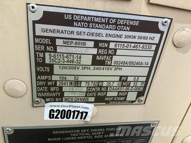  MCII MEP-805B Diesel Generators