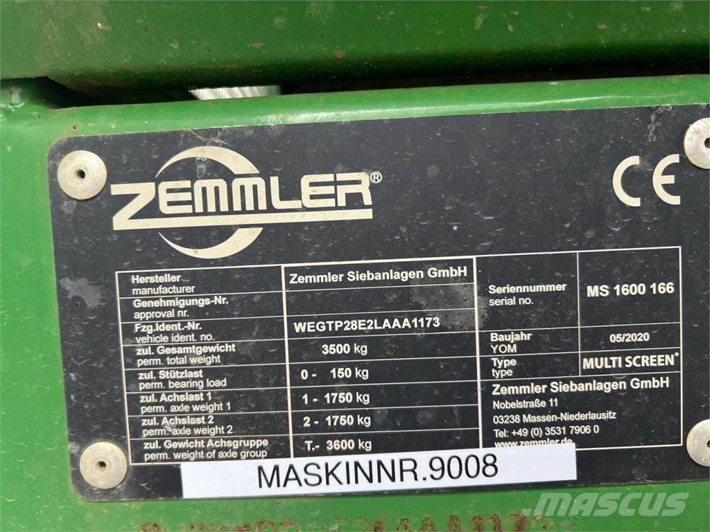 Zemmler MS1600 Waste sorting equipment