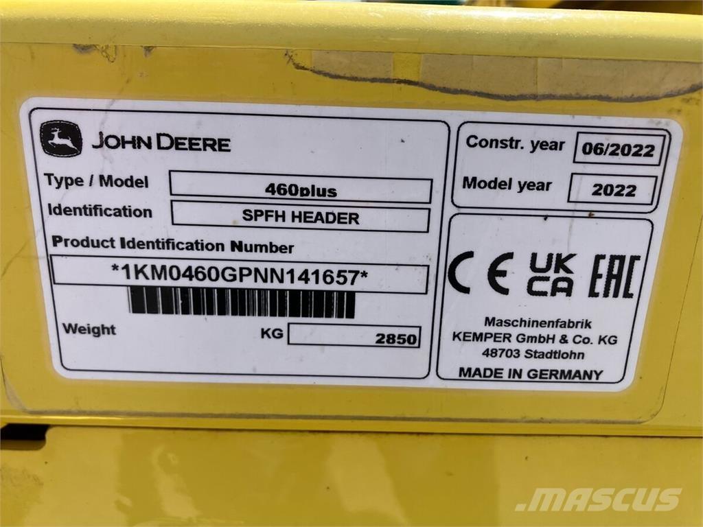 John Deere 460 Plus Combine harvester accessories