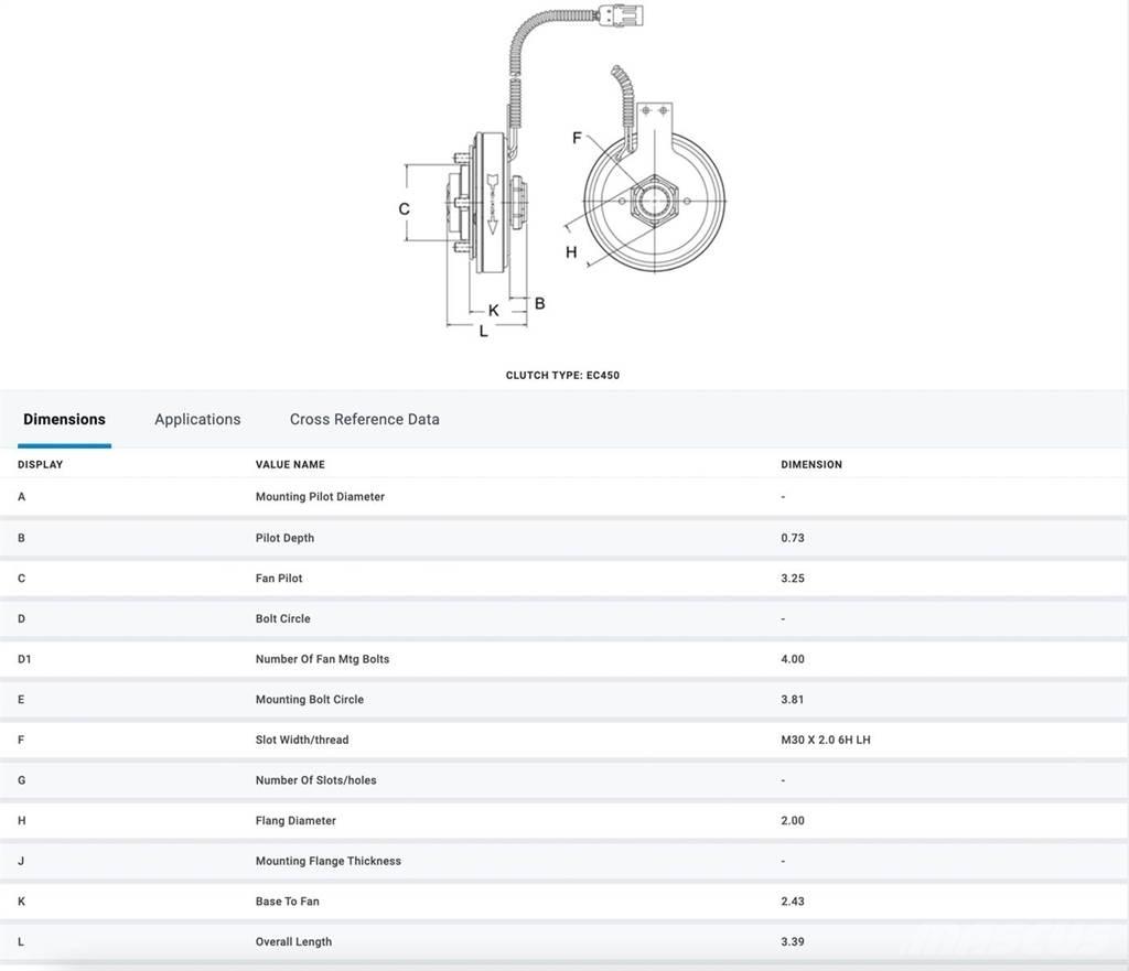 CAT 3126B Other components