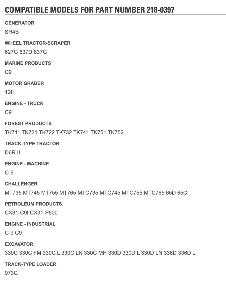 CAT C9 Other components