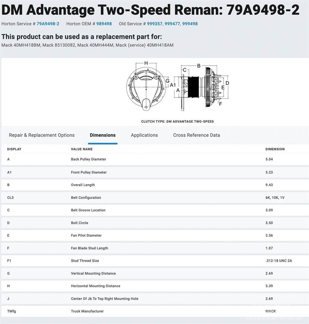 Mack ASET Other components