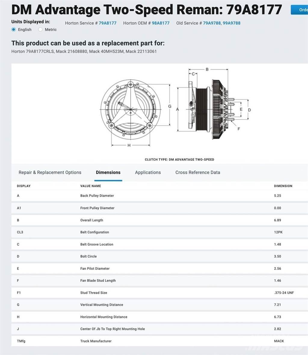Mack MP7 Other components