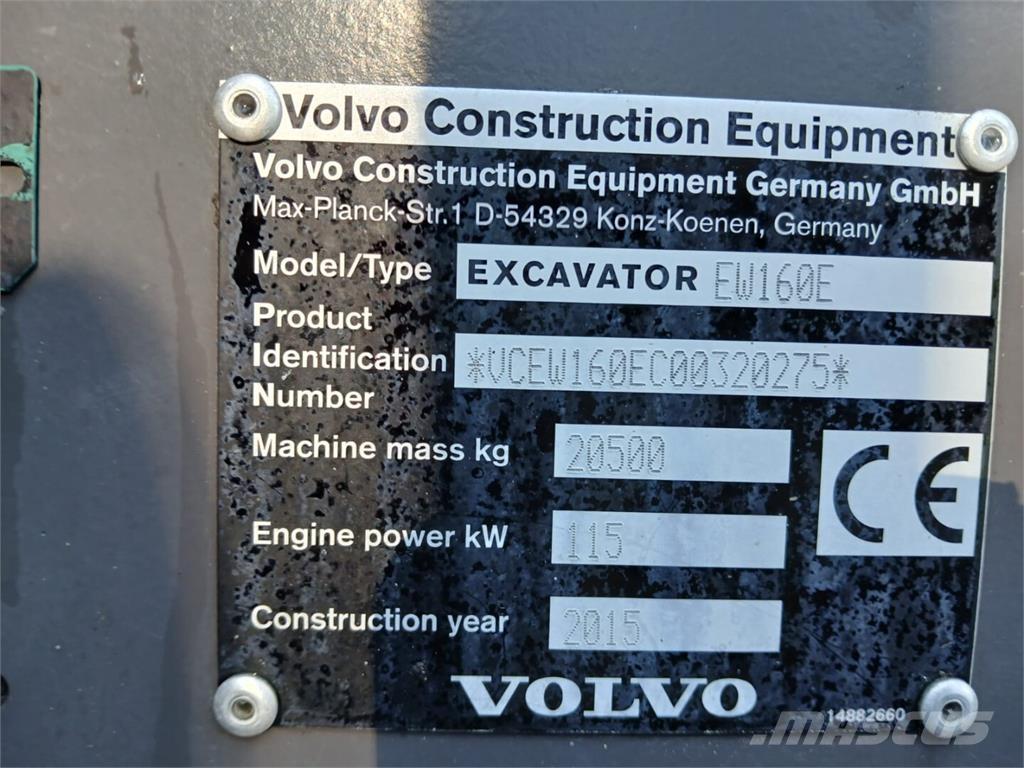 Volvo EW 160 E Wheeled excavators