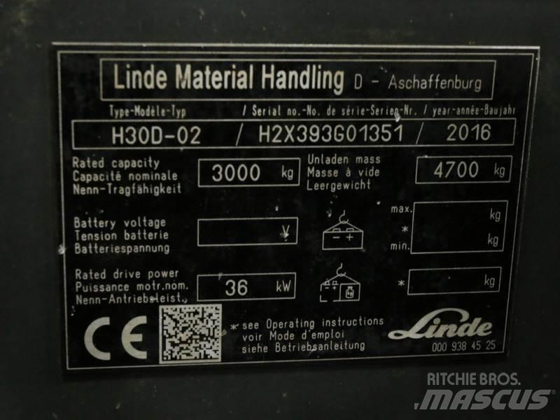 Linde H30D-02 393 Diesel trucks