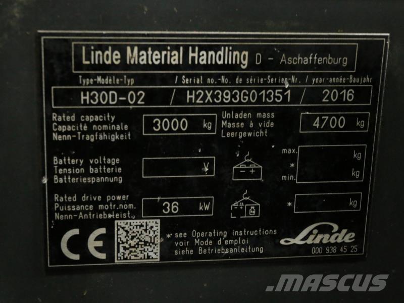 Linde H30D-02 393 DONOR Diesel trucks