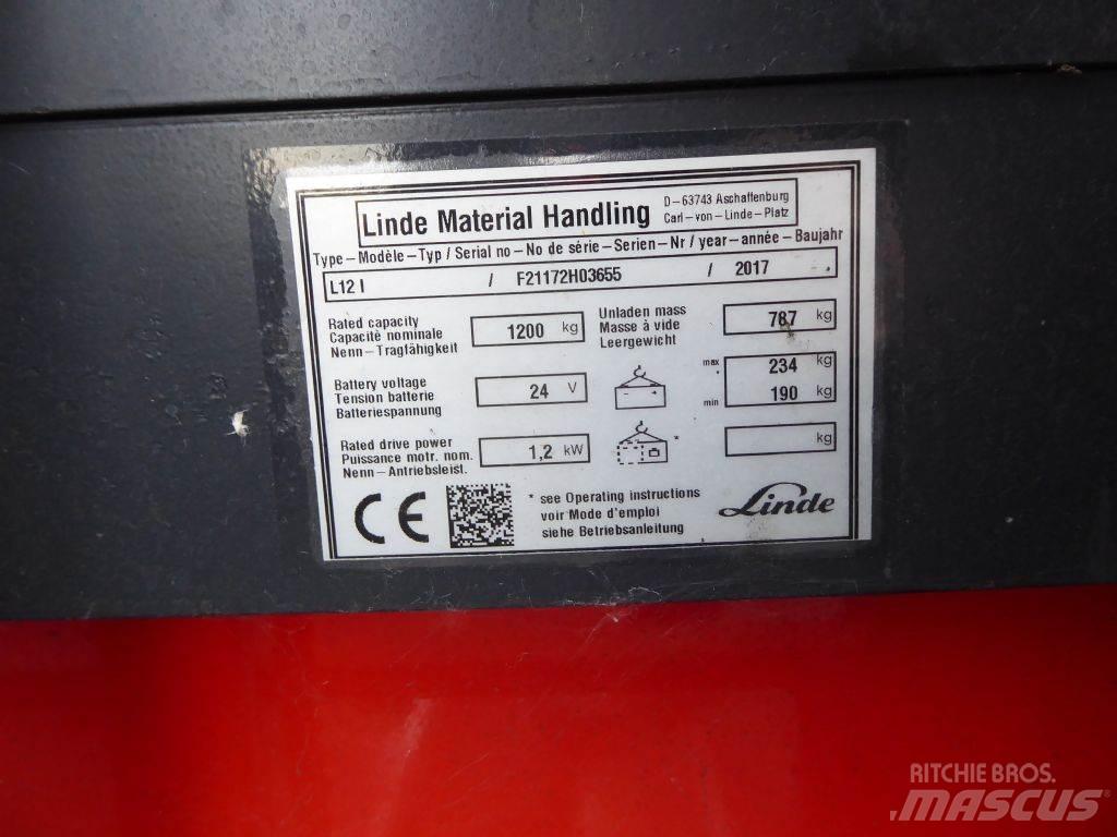 Linde L12L Pedestrian stacker