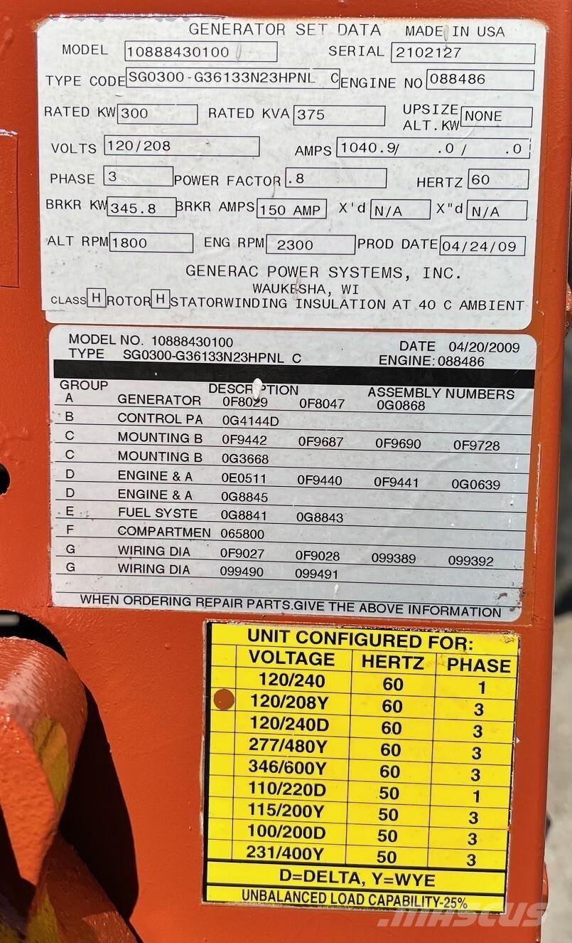 Generac SG300 Gas Generators