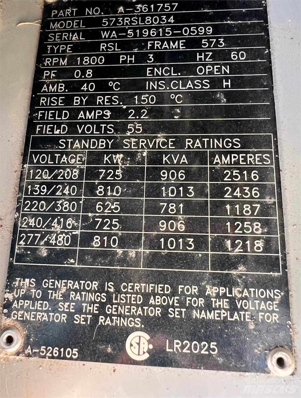 Marathon 810kW Other Generators