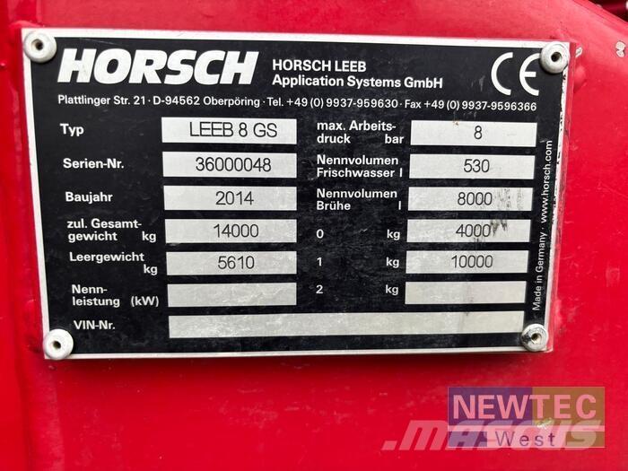  LEEB 8 GS Trailed sprayers