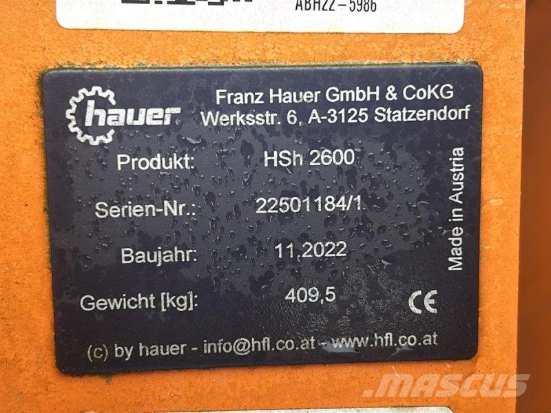 Hauer HSh 2600 Snow blades and plows