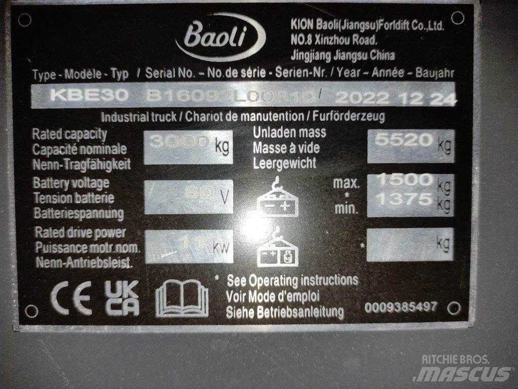 Baoli KBE30 Electric forklift trucks