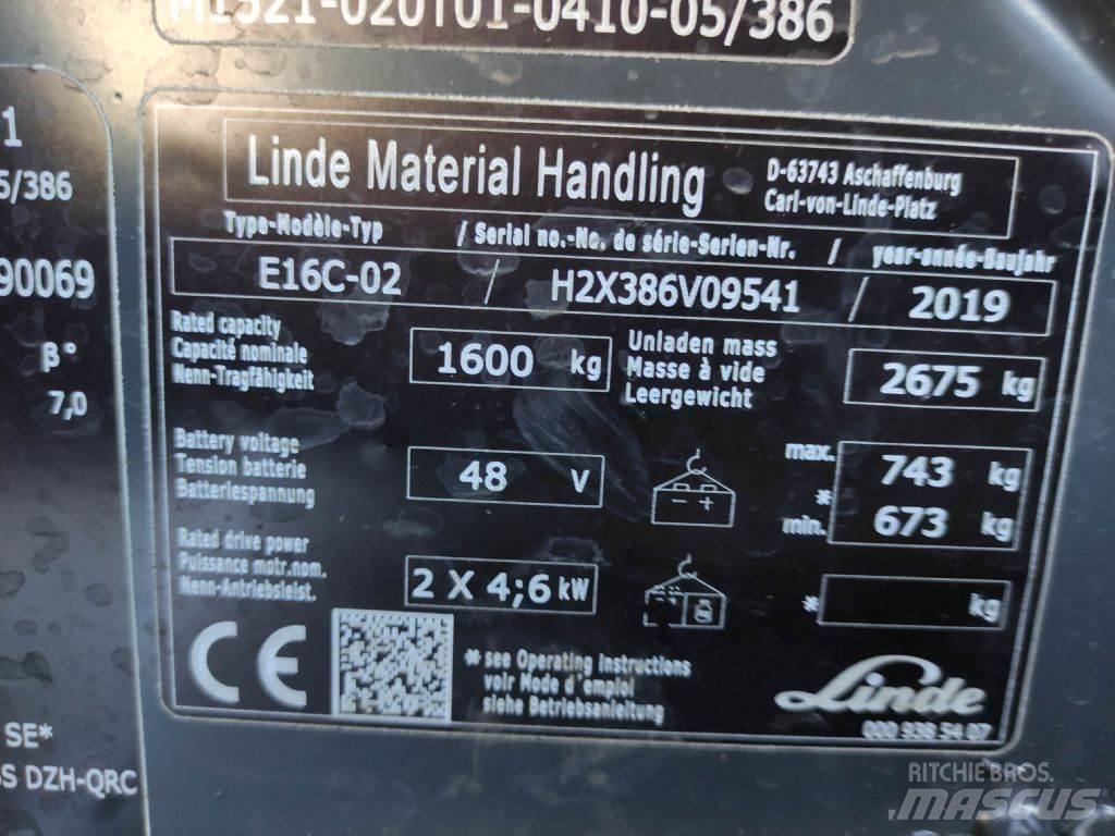 Linde E16C-02-386 EVO Electric forklift trucks