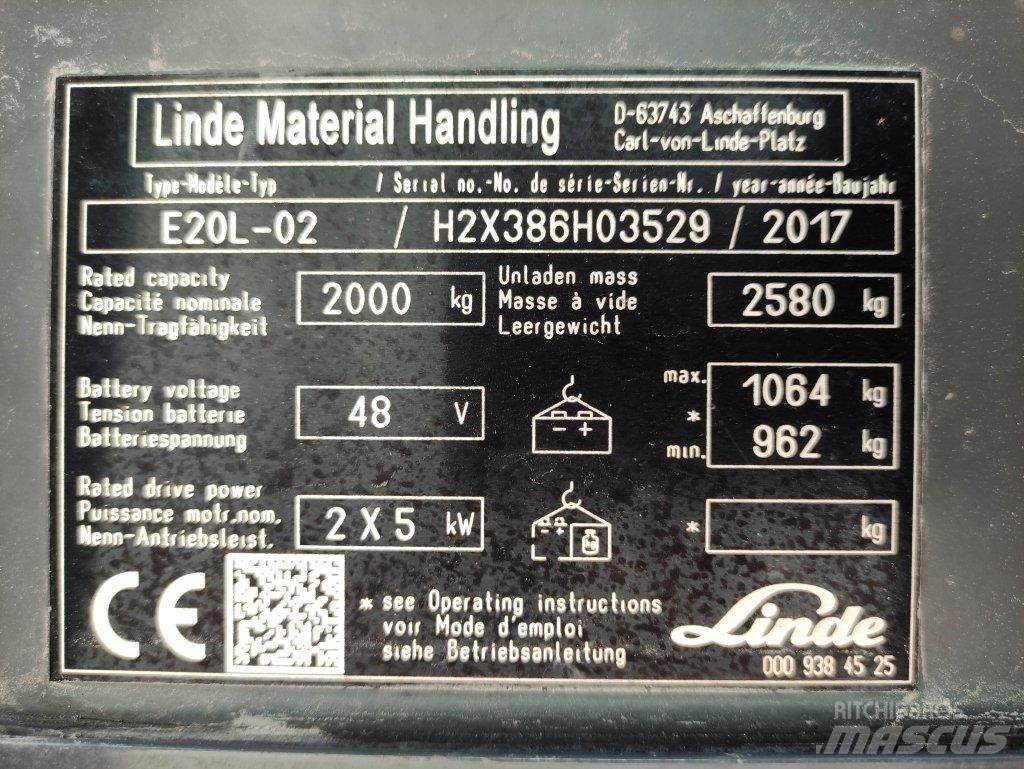 Linde E20L-02-386 Electric forklift trucks