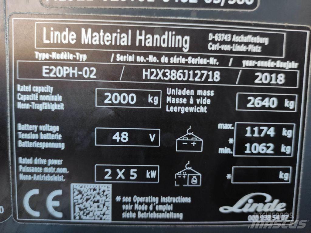 Linde E20P-02-386 EVO Electric forklift trucks