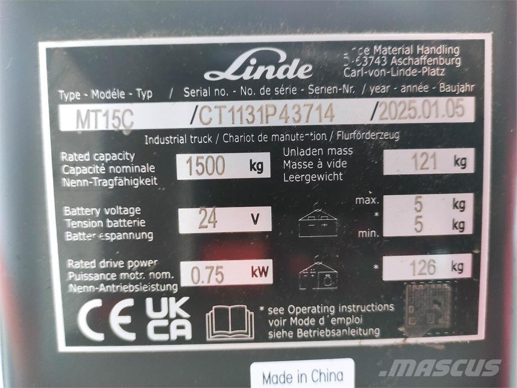 Linde MT15C Low lifter