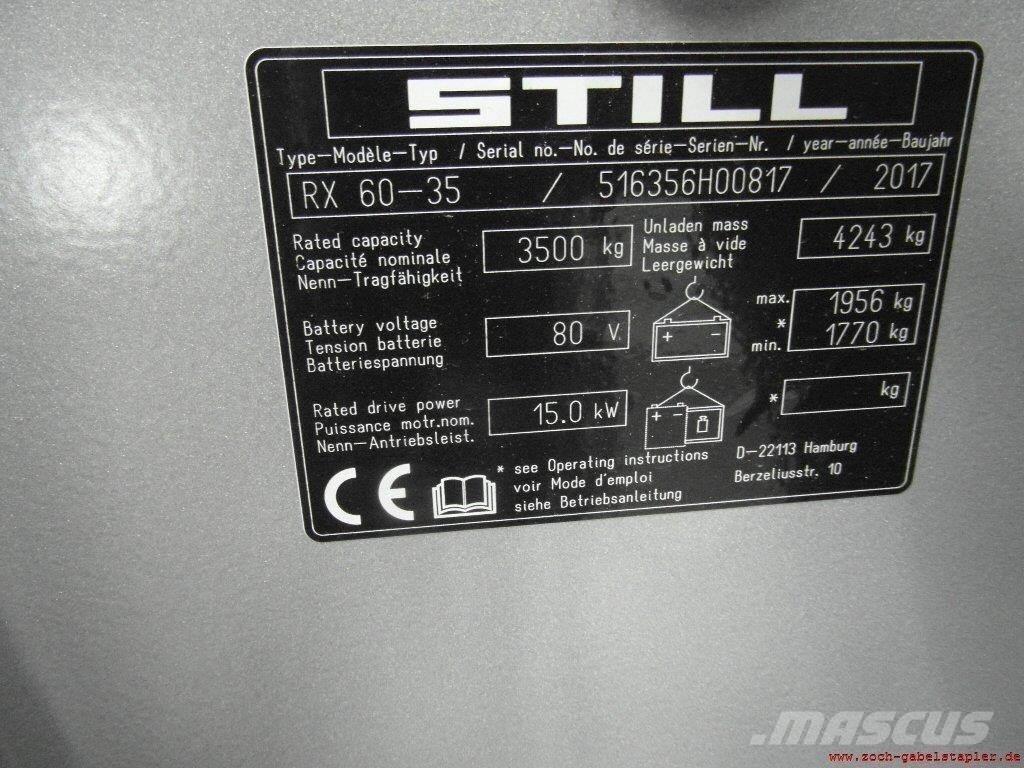 Still RX60-35 Electric forklift trucks