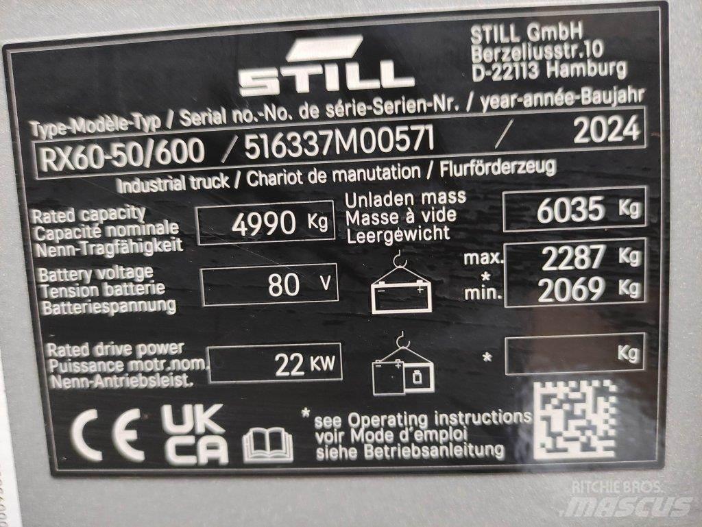 Still RX60-50/600 Electric forklift trucks